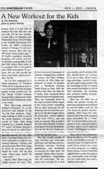 Newspaper article about Kung Fu Bootcamp